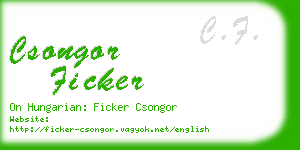 csongor ficker business card